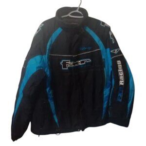FXR Fox Racing Women’s Velocity Storm Jacket Coat Blue Black Broken Zip Pull 44"